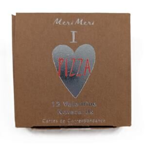 Meri Meri I love Pizza Valentine Notecards Set of 12 Cards